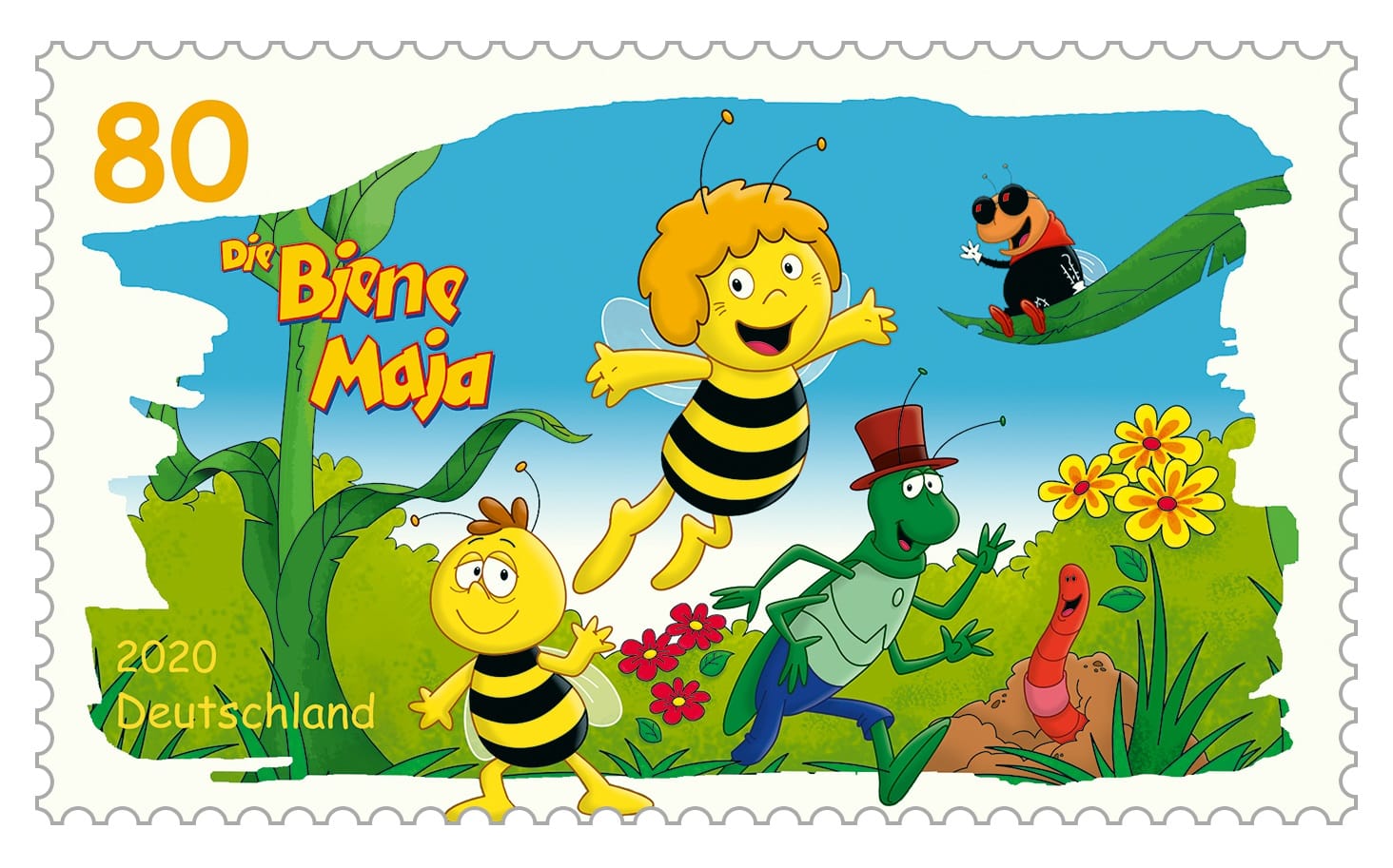 Umfrage der Deutschen Post: Das Motiv der Biene Maja wurde zur schönsten Briefmarke gewählt.