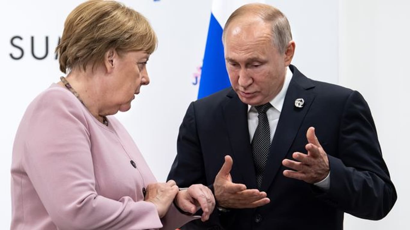 Bundeskanzlerin Angela Merkel und Kremlchef Wladimir Putin bei einem Treffen im Juni 2019.