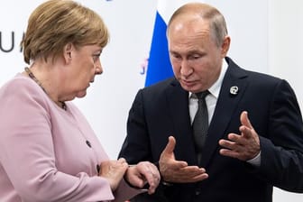 Bundeskanzlerin Angela Merkel und Kremlchef Wladimir Putin bei einem Treffen im Juni 2019.