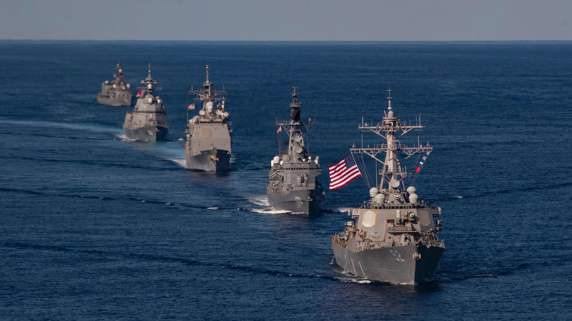 Amerikanische Kriegsschiffe im Pazifik (Archivbild). Die USA senden jetzt eine Patrouille ins Schwarze Meer. Amerikanische Kriegsschiffe im Pazifik (Archivbild). Die USA senden jetzt eine Patrouille ins Schwarze Meer.