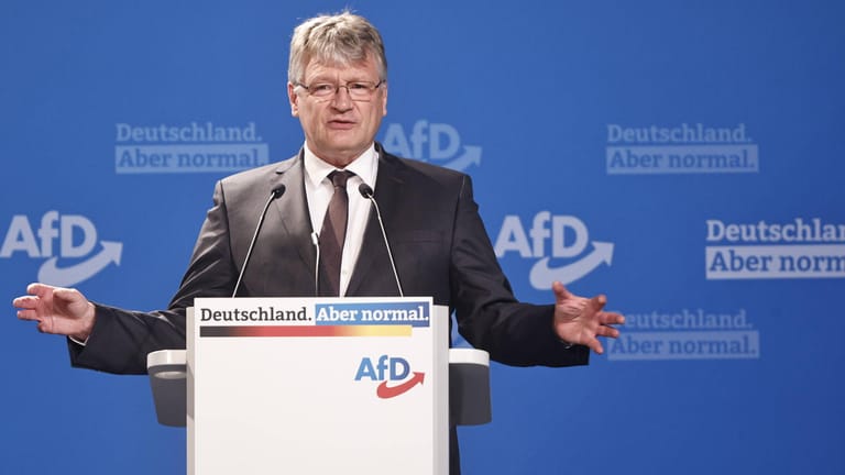 AfD-Parteichef Jörg Meuthen: Er griff in seiner Eröffnungsrede vor allem die CDU und die Grünen an.
