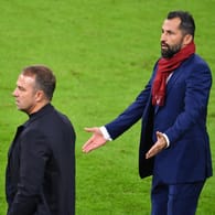 Offensichtlich nicht immer einer Meinung: Bayern-Trainer Hansi Flick (l.) und -Sportdirektor Hasan Salihamidzic.