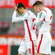 Enttäuscht: Kölns Skhiri (l.) und Horn nach dem 2:3 gegen Mainz.