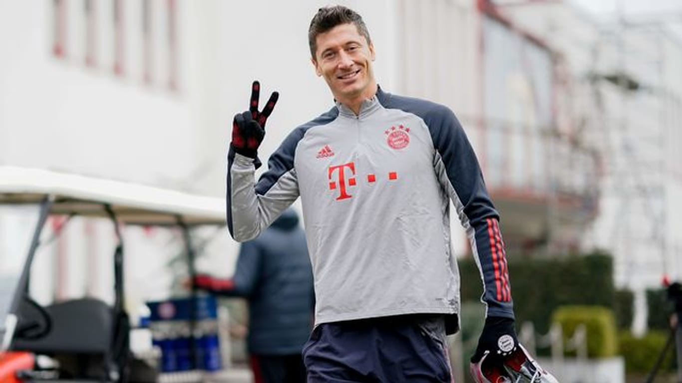 Hat bei Bayern wieder das Training aufgenommen: Robert Lewandowski.