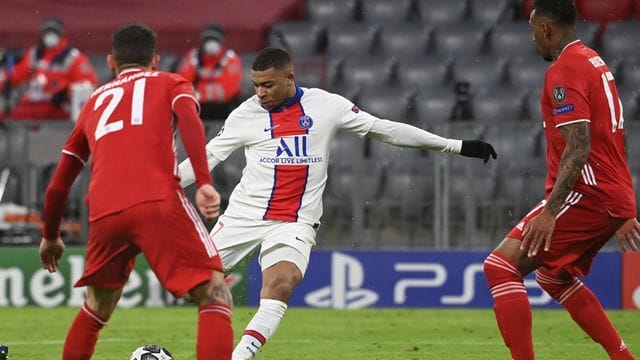 Im Hinspiel gegen Bayern kaum zu stoppen: PSG-Star Kylian Mbappé (2. Im Hinspiel gegen Bayern kaum zu stoppen: PSG-Star Kylian Mbappé (2.