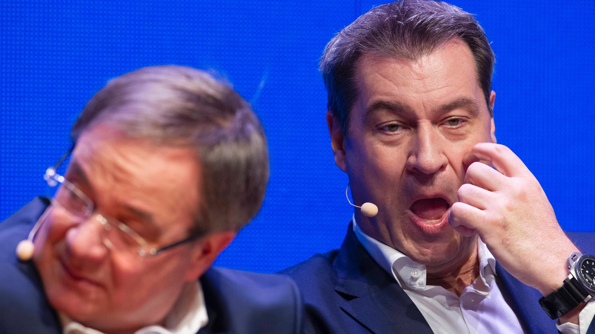 Die Ungleichen: CDU-Chef Armin Laschet (l.) und der CSU-Vorsitzende Markus Söder