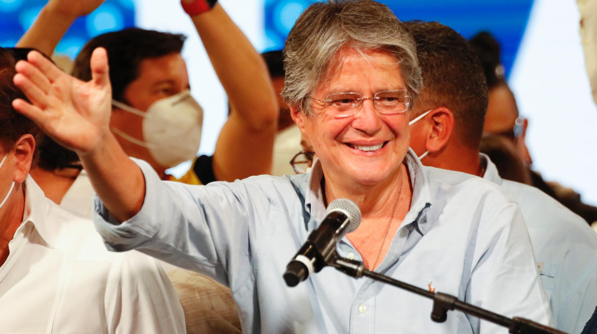 Guillermo Lasso vor Anhängern in Guayaquil: "Es beginnt eine Epoche des Zusammenkommens." Guillermo Lasso vor Anhängern in Guayaquil: "Es beginnt eine Epoche des Zusammenkommens."