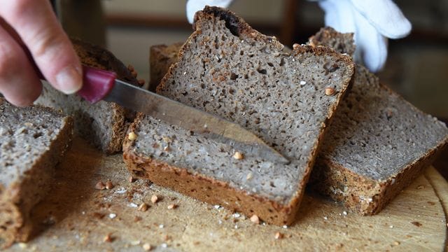 Glutenfreies Brot aus Buchweizen.