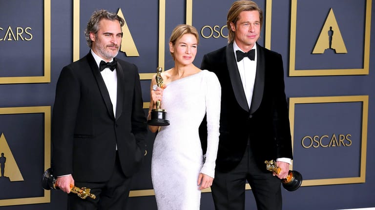 Joaquin Phoenix, Brad Pitt und Renee Zellweger: Die Stars werden 2021 bei den Oscars dabei sein.