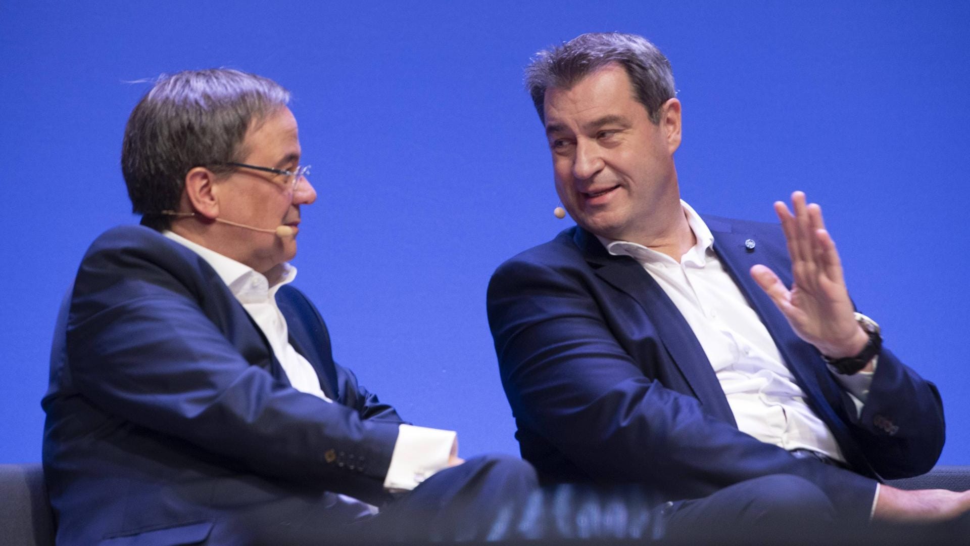 Armin Laschet und Markus Söder: Wenn es nach dem Umfragen ginge, stünde der Kanzlerkandidat wohl fest.