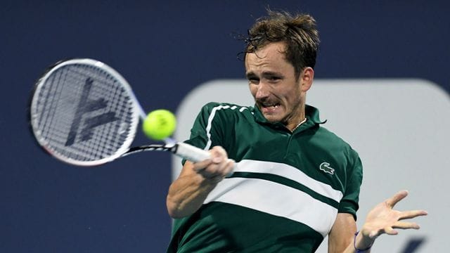 Wurde positiv auf das Coronavirus getestet: Tennis-Ass Daniil Medwedew. Wurde positiv auf das Coronavirus getestet: Tennis-Ass Daniil Medwedew.