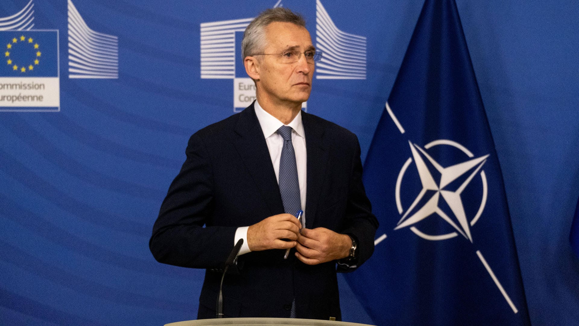 Nato-Generalsekretär Jens Stoltenberg: Die Nato will die Ukraine unterstützen. Nato-Generalsekretär Jens Stoltenberg: Die Nato will die Ukraine unterstützen.