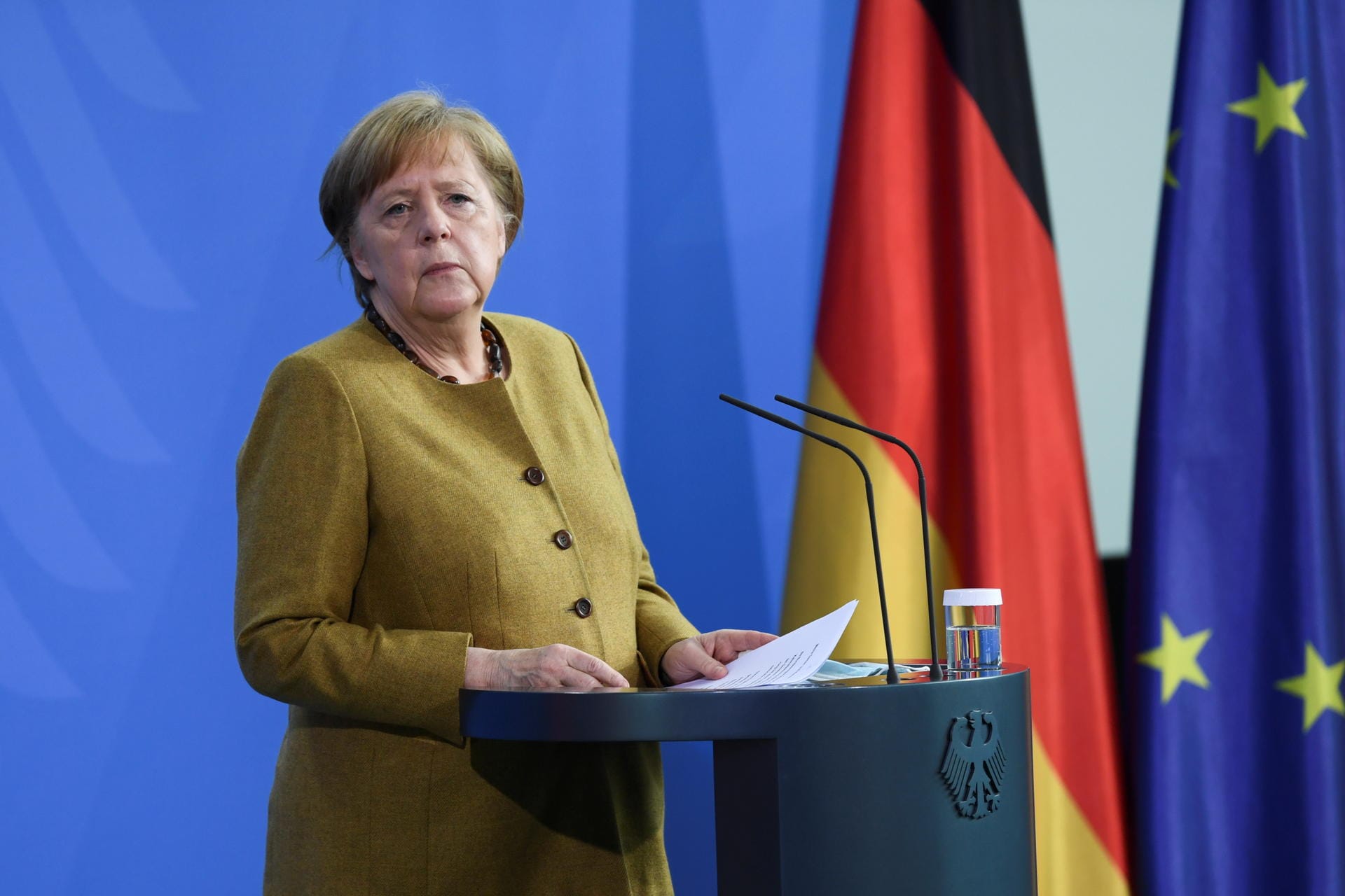 Angela Merkel: Die Bundeskanzlerin verbreitete zum Schluss ihres Statements Hoffnung, dass sich die Corona-Lage bald bessert.