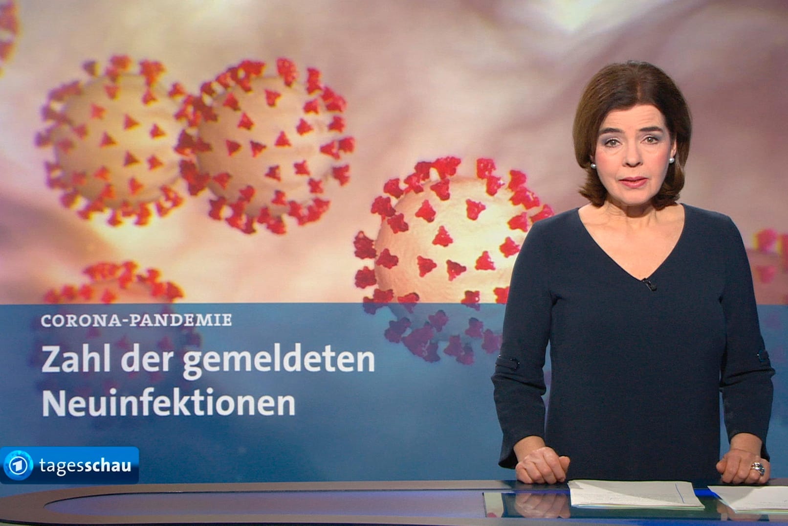"Tagesschau" zum Thema Corona mit Susanne Daubner: Gegen die Grafiken mit den Inzidenzwerten der Corona-Neuinfektionen der Nachrichtensendung gibt es Manipulationsvorwürfe.