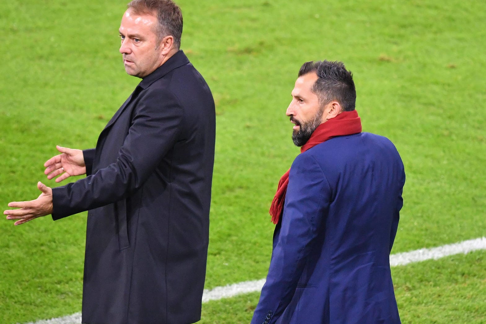 Unstimmigkeiten: Bayern-Trainer Flick (l.) und Sportvorstand Salihamidzic.