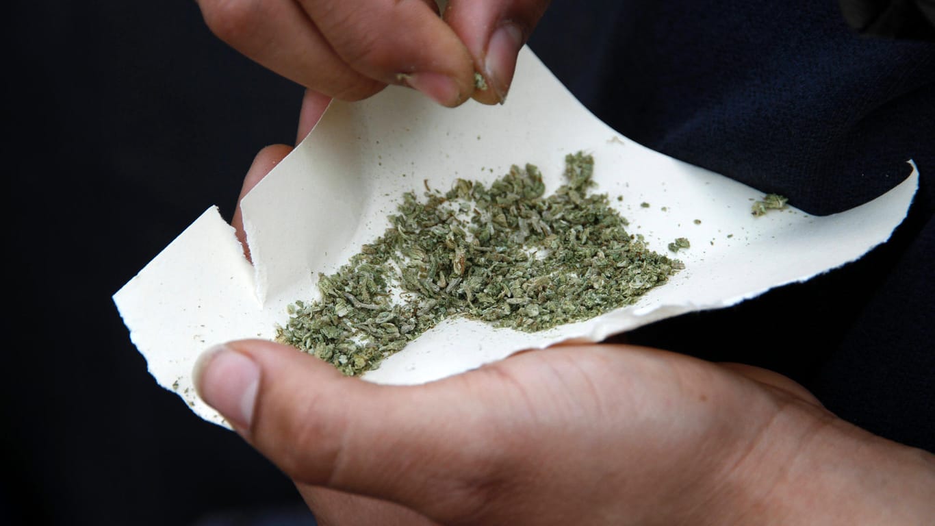 Marihuana auf einem Blatt (Symbolbild): Ein Familienvater dealte mit der Droge und muss nun ins Gefängnis.