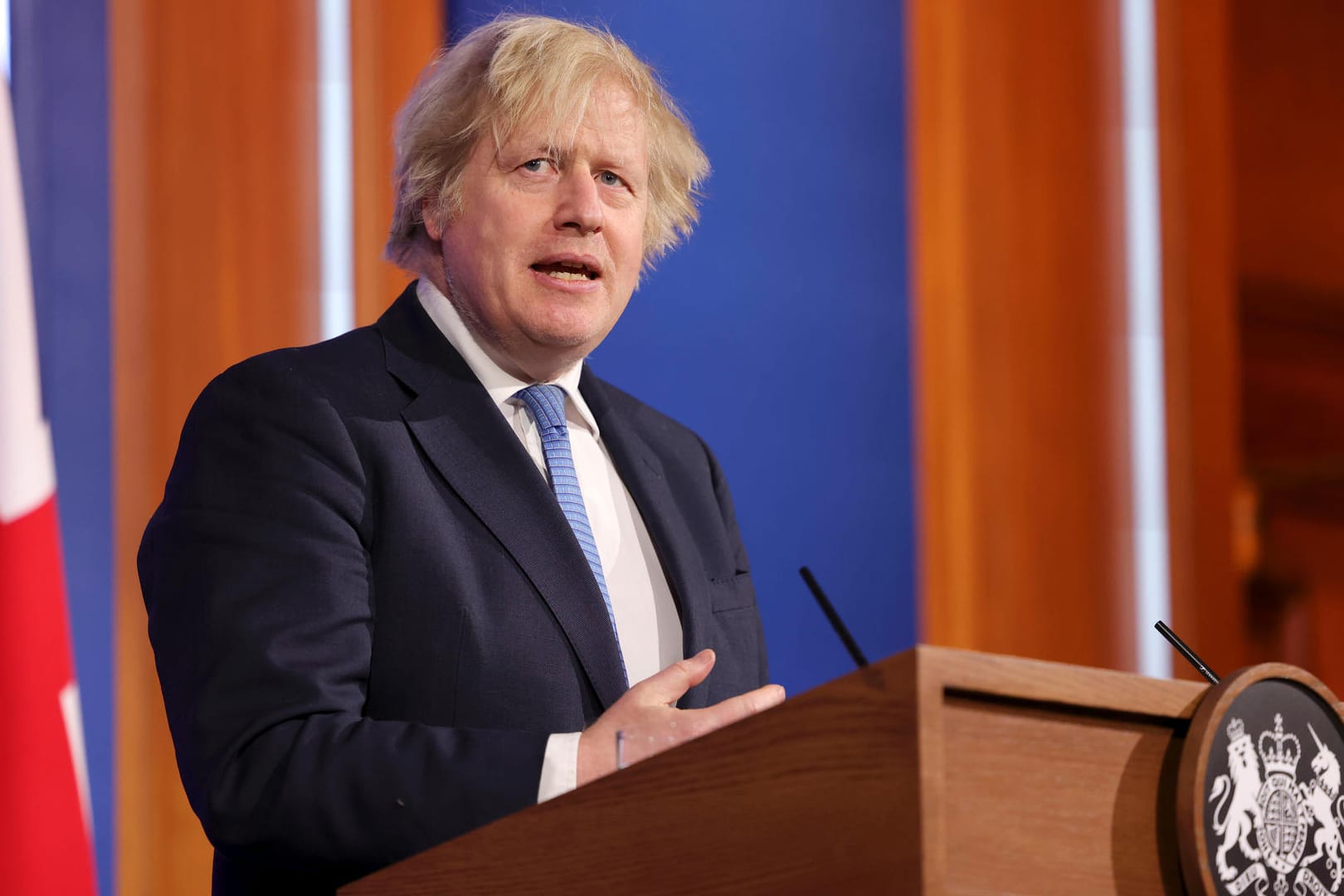 Premierminister Boris Johnson: Großbritannien streitet die Vorwürfe, Impfstoff zurückzuhalten, ab.