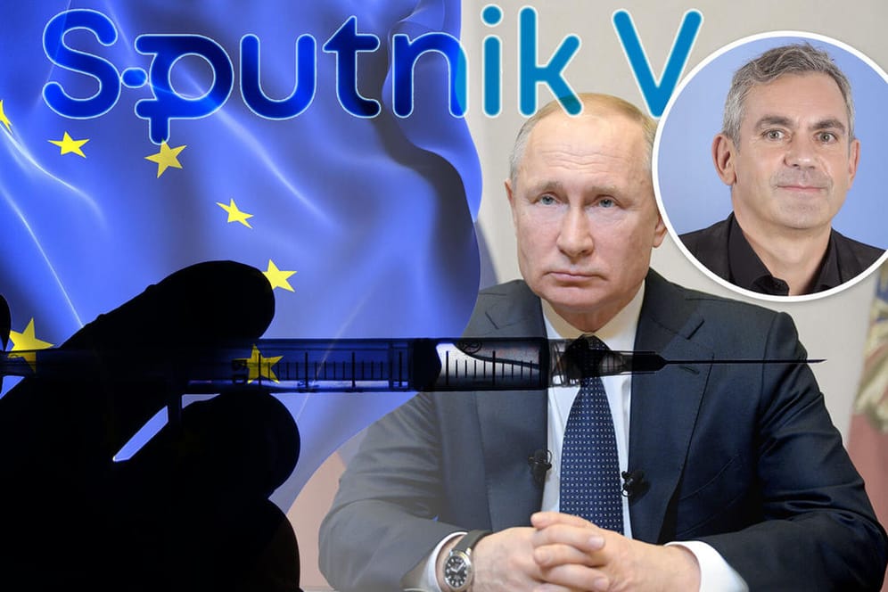 Wladimir Putin, Sputnik und die Sterne der EU: Das russsische Vakzin sorgt für Ärger im Westen, so Wladimir Kaminer bei t-online.