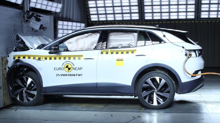 VW ID.4: Das neue Elektroauto erfüllt im Crashtest die hohen Erwartungen weitgehend.