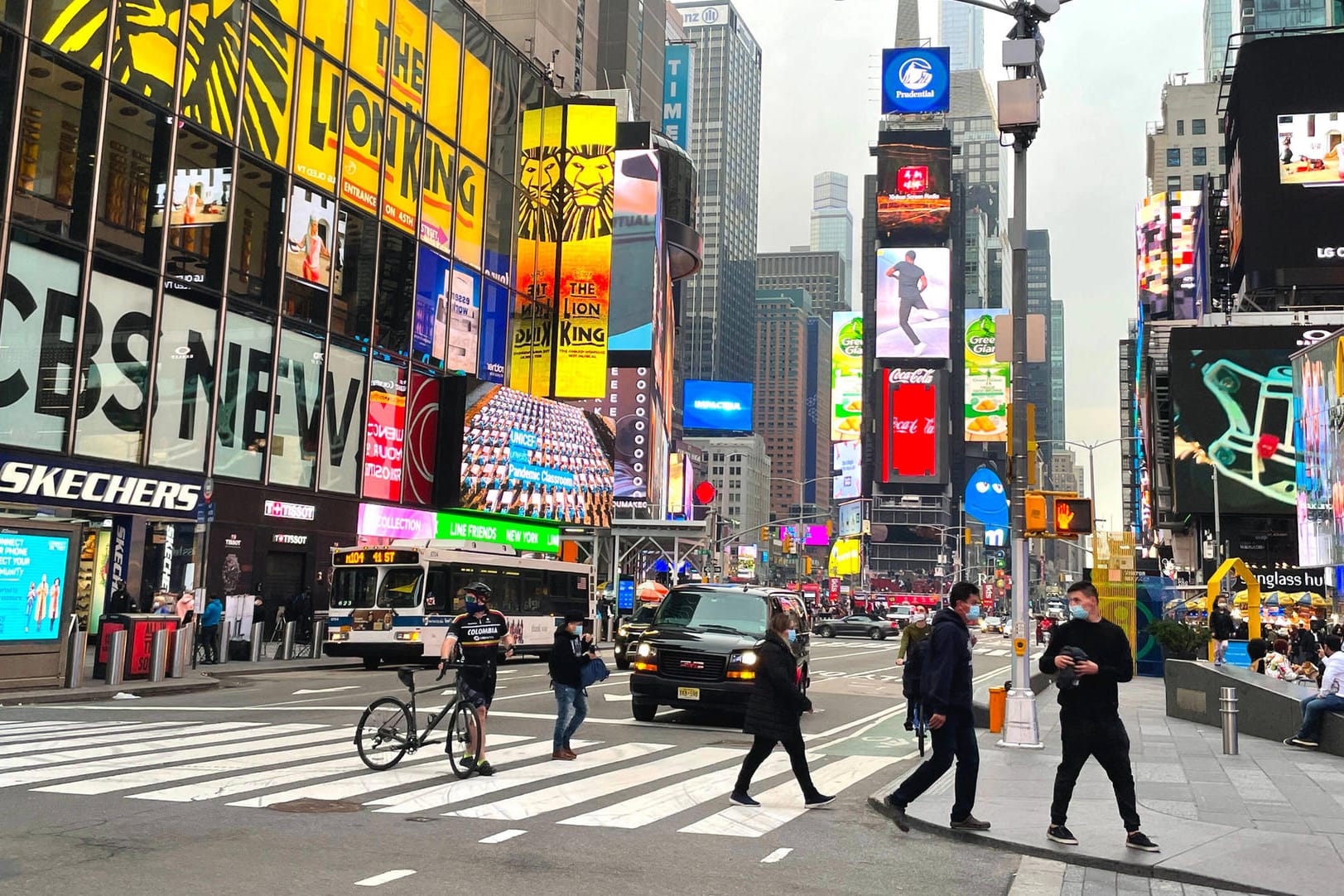 Vergleichsweise leerer Times Square: Die New Yorker sind pandemiemüde.