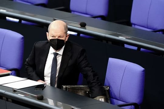 Olaf Scholz, Bundesminister der Finanzen, während einer Sitzung des Bundestags.