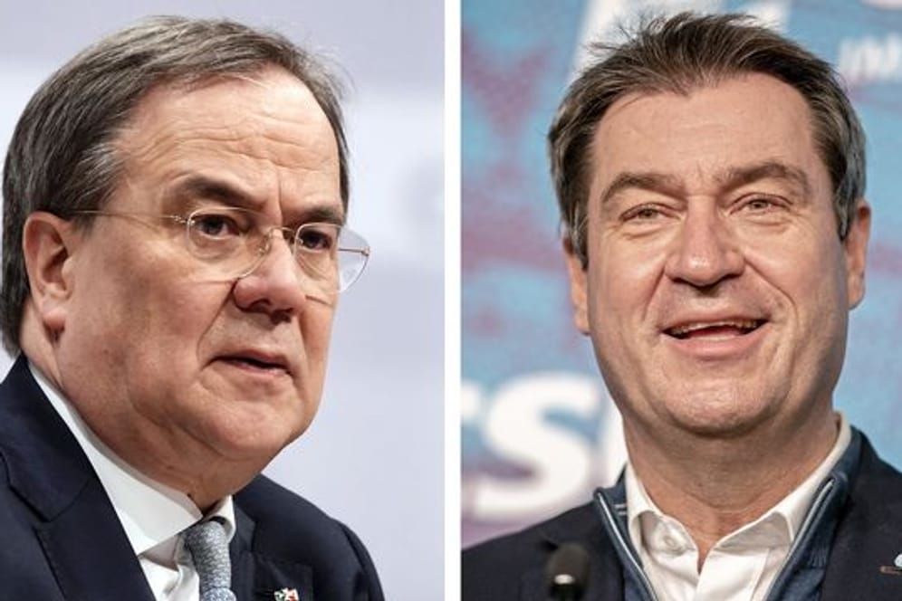 Armin Laschet und Markus Söder - beide möchten für die Union ins Rennen ums Kanzleramt gehen.