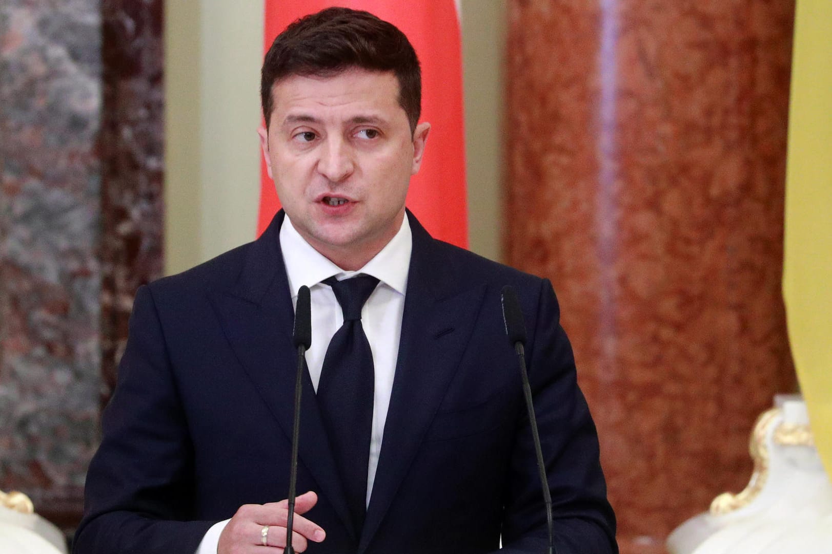 Wolodymyr Selenskyj, Präsident der Ukraine: Er spricht von einem "Energiekrieg".