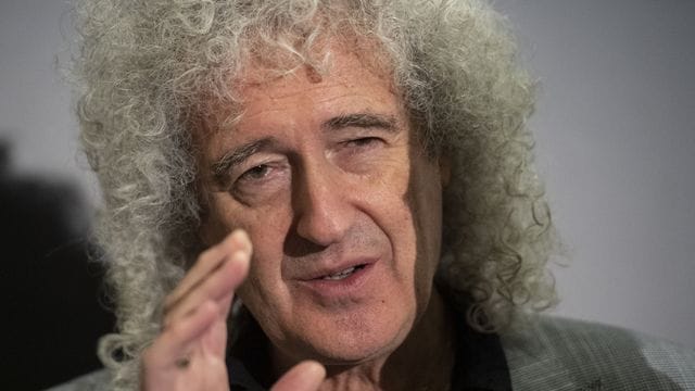 Der Gitarrist der britischen Rockband Queen Brian May.