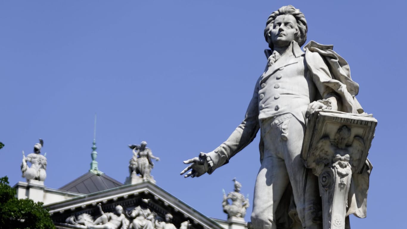 Mozartdenkmal im Wiener Burggarten: Ein Manuskript des Musikers ist versteigert worden.