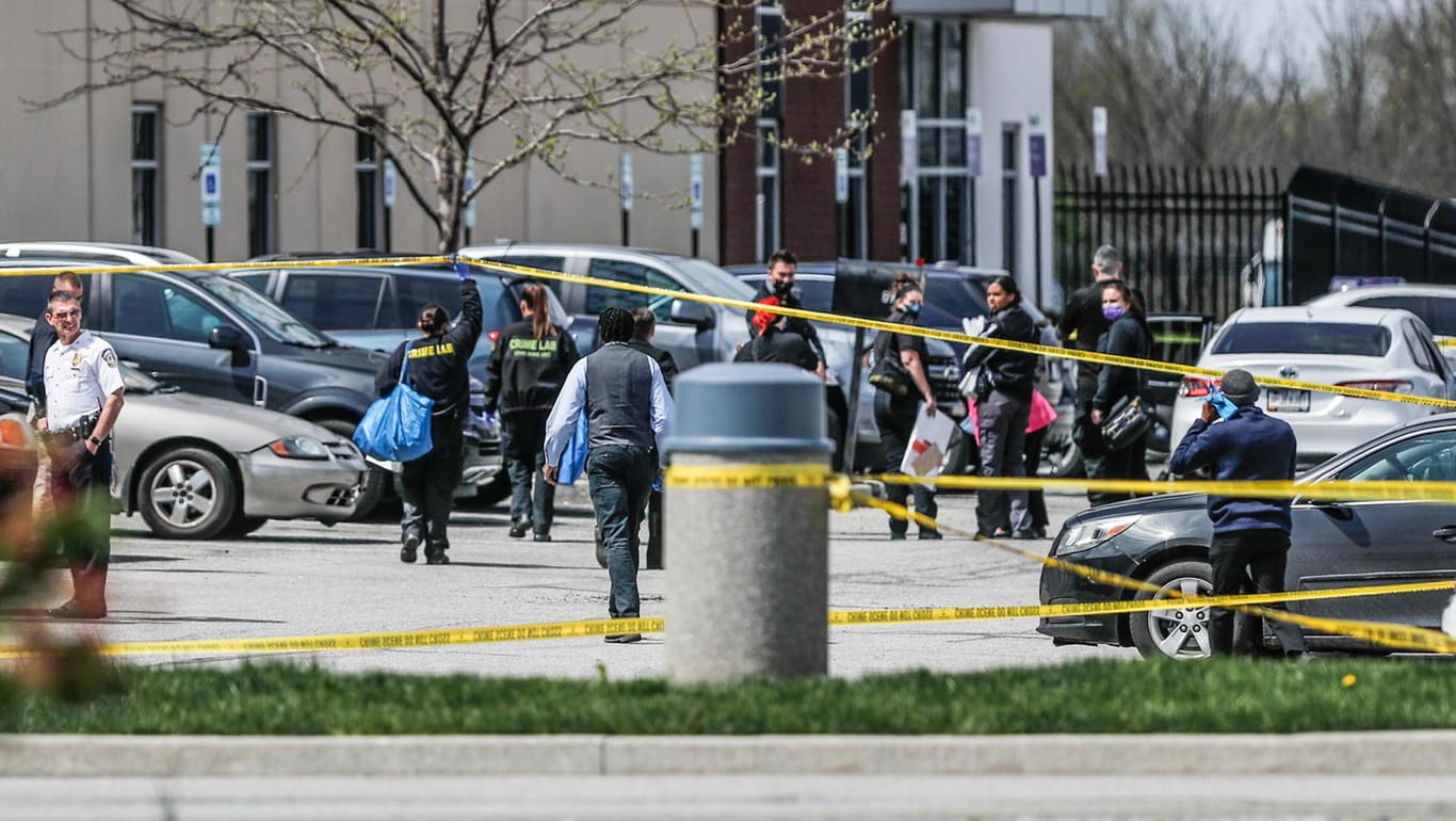 Tatort in Indianapolis: Acht Menschen sind dort am Donnerstag bei einer Schießerei getötet worden.