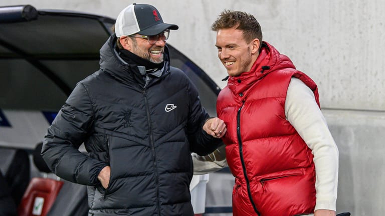 Jürgen Klopp (l.) und Julian Nagelsmann: Beide wurden in der Vergangenheit von unterschiedlichsten Medien mit dem FC Bayern in Verbindung gebracht.