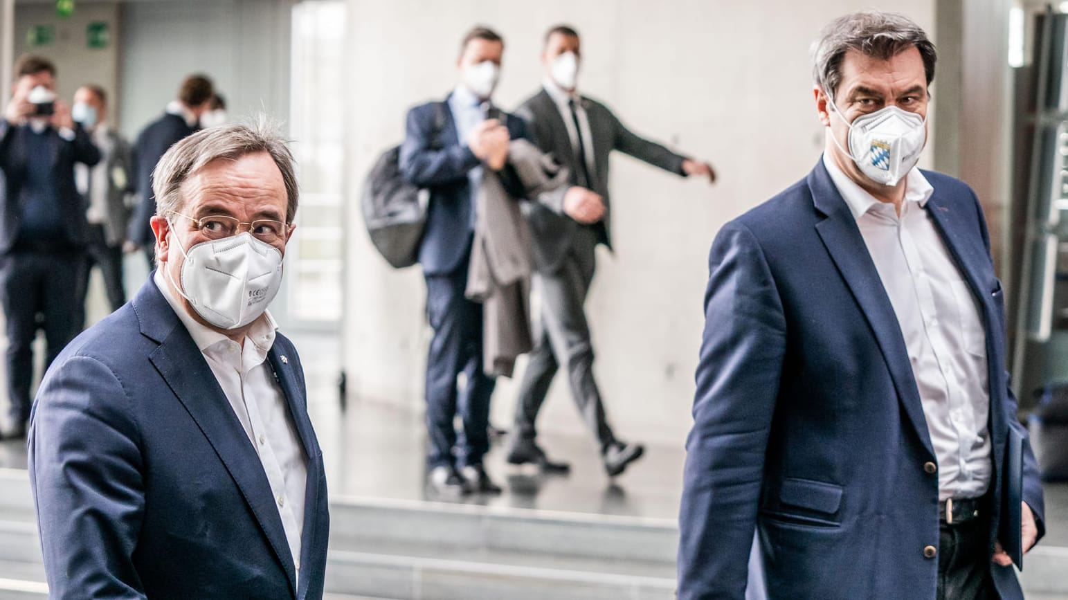 Armin Laschet und Markus Söder: Beide wollen als Kanzlerkandidat für die Union antreten (Archivbild). Armin Laschet und Markus Söder: Beide wollen als Kanzlerkandidat für die Union antreten (Archivbild).