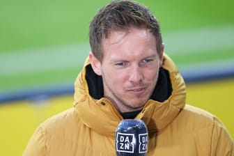 Leipzigs Trainer Julian Nagelsmann beim Interview.