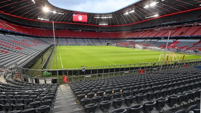 Blick in die Allianz-Arena. Blick in die Allianz-Arena.