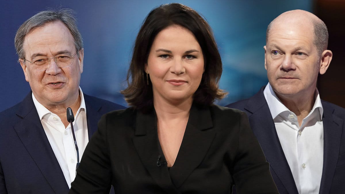 Armin Laschet (li.), Annalena Baerbock, Olaf Scholz: Wer ist am besten geeignet?