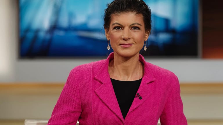 Sahra Wagenknecht im ARD-Studio: Die Linken-Politikerin ist in Quarantäne.