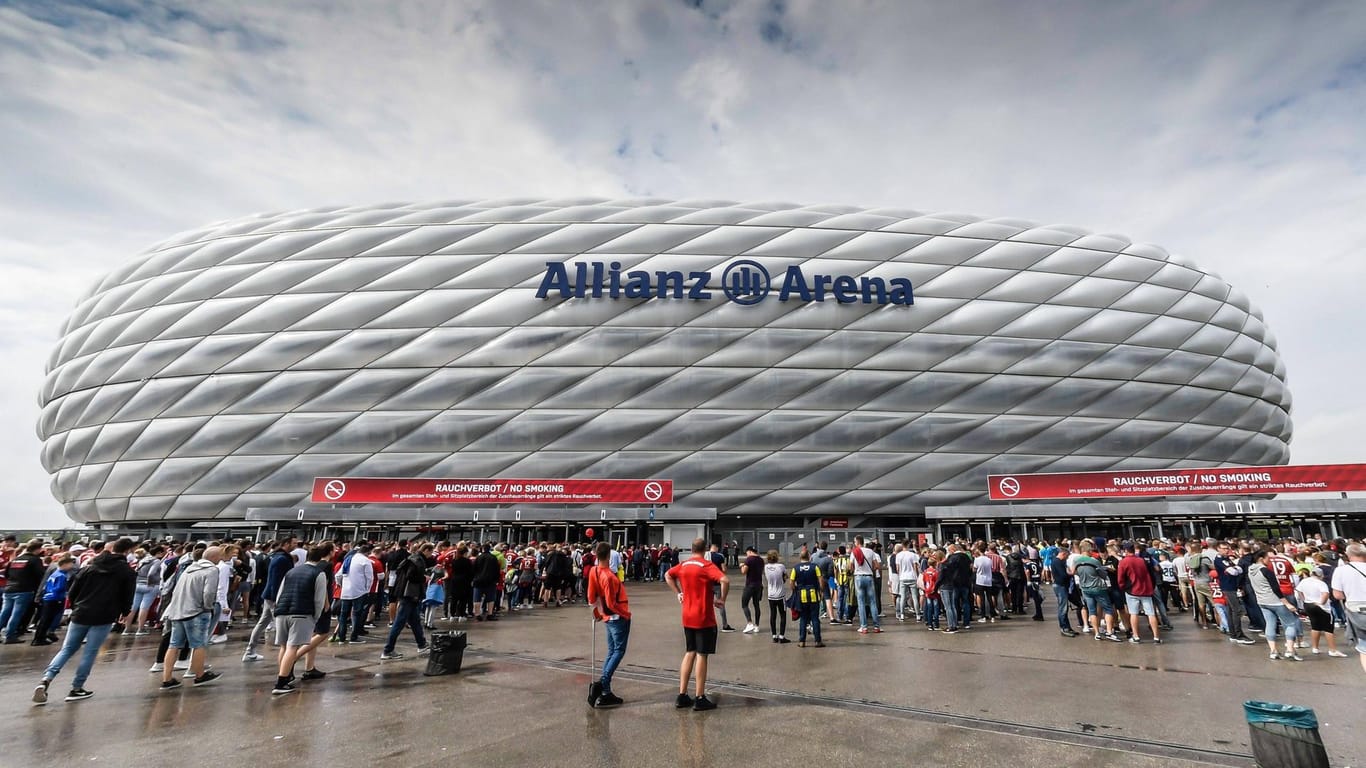 Die Allianz Arena in München: Bis zuletzt war nicht klar, ob hier während der EM Spiele mit Fans stattfinden werden. Nun ist die Entscheidung gefallen.