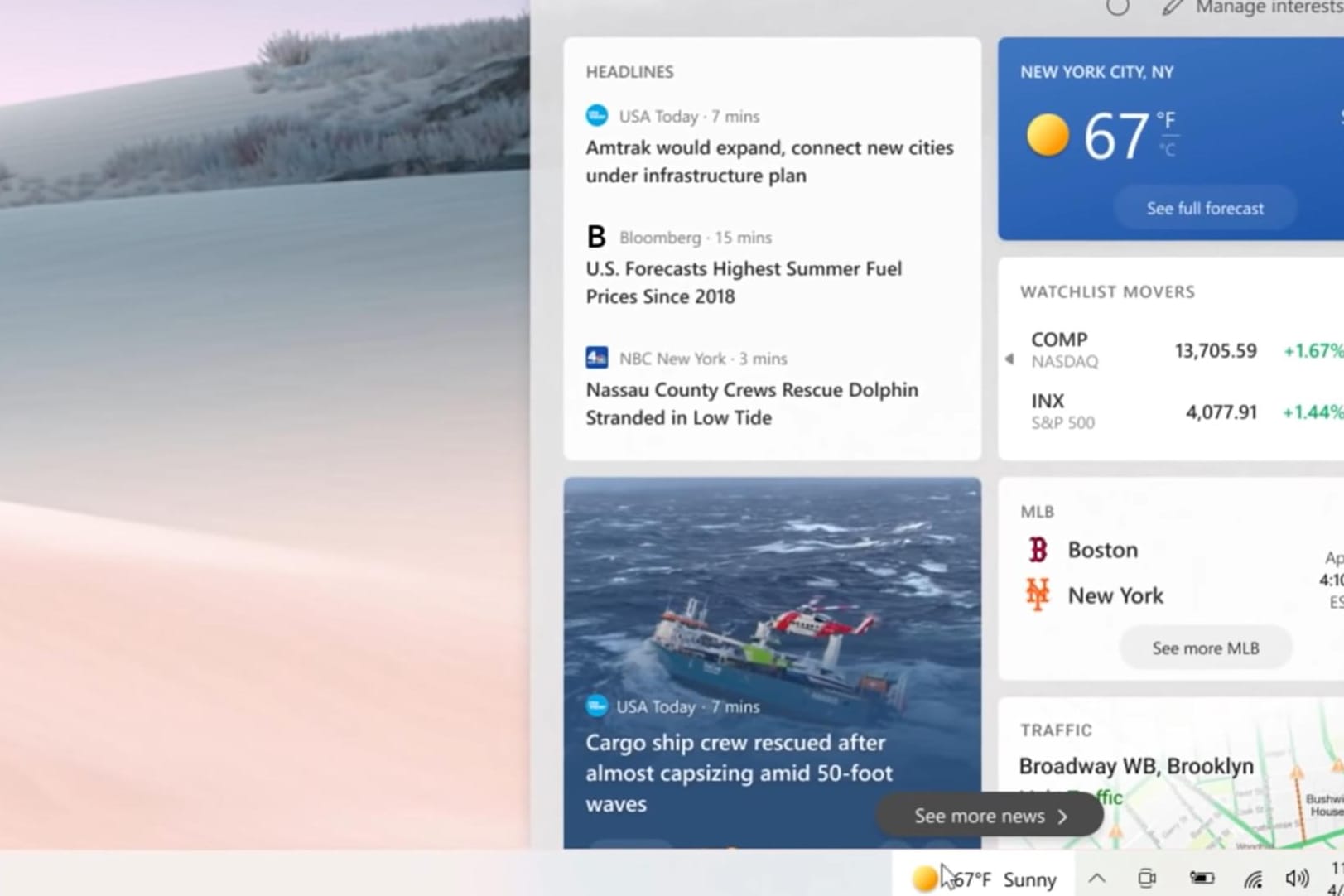 Microsoft Windows 10: Neue Wetter-Funktion in der Taskleiste