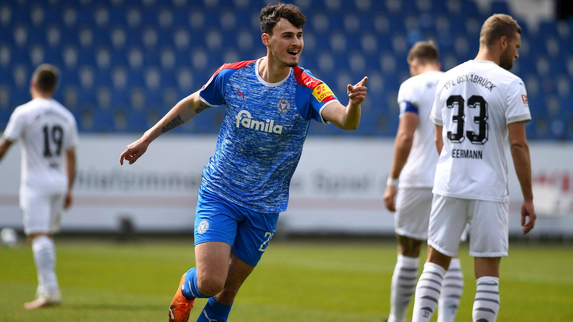 2. Bundesliga: Janni Serra erzielte das 1:0 für Holstein Kiel in Osnabrück.