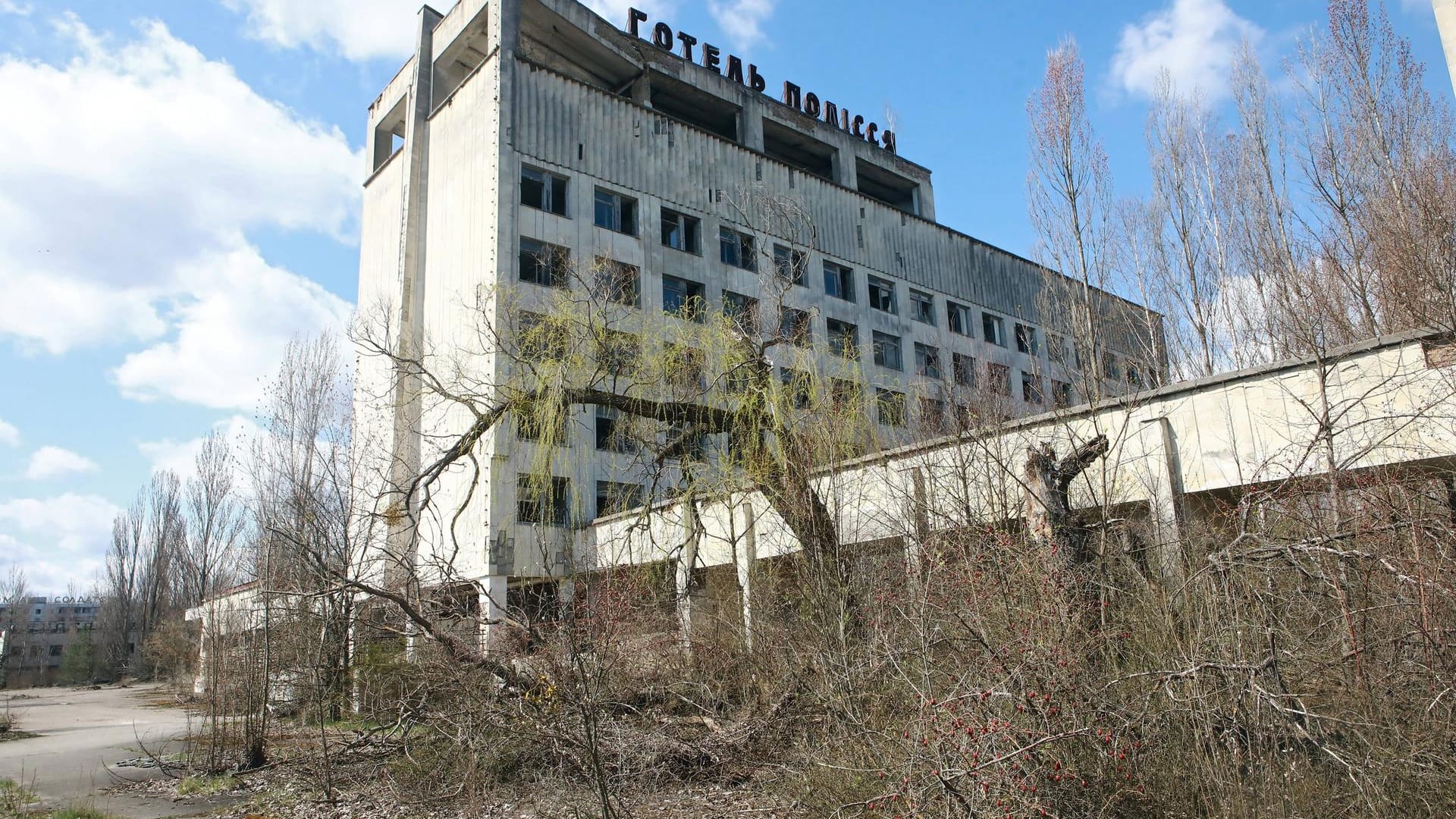 Ein verfallenes Hotel in der Stadt Pripjat nahe dem AKW.