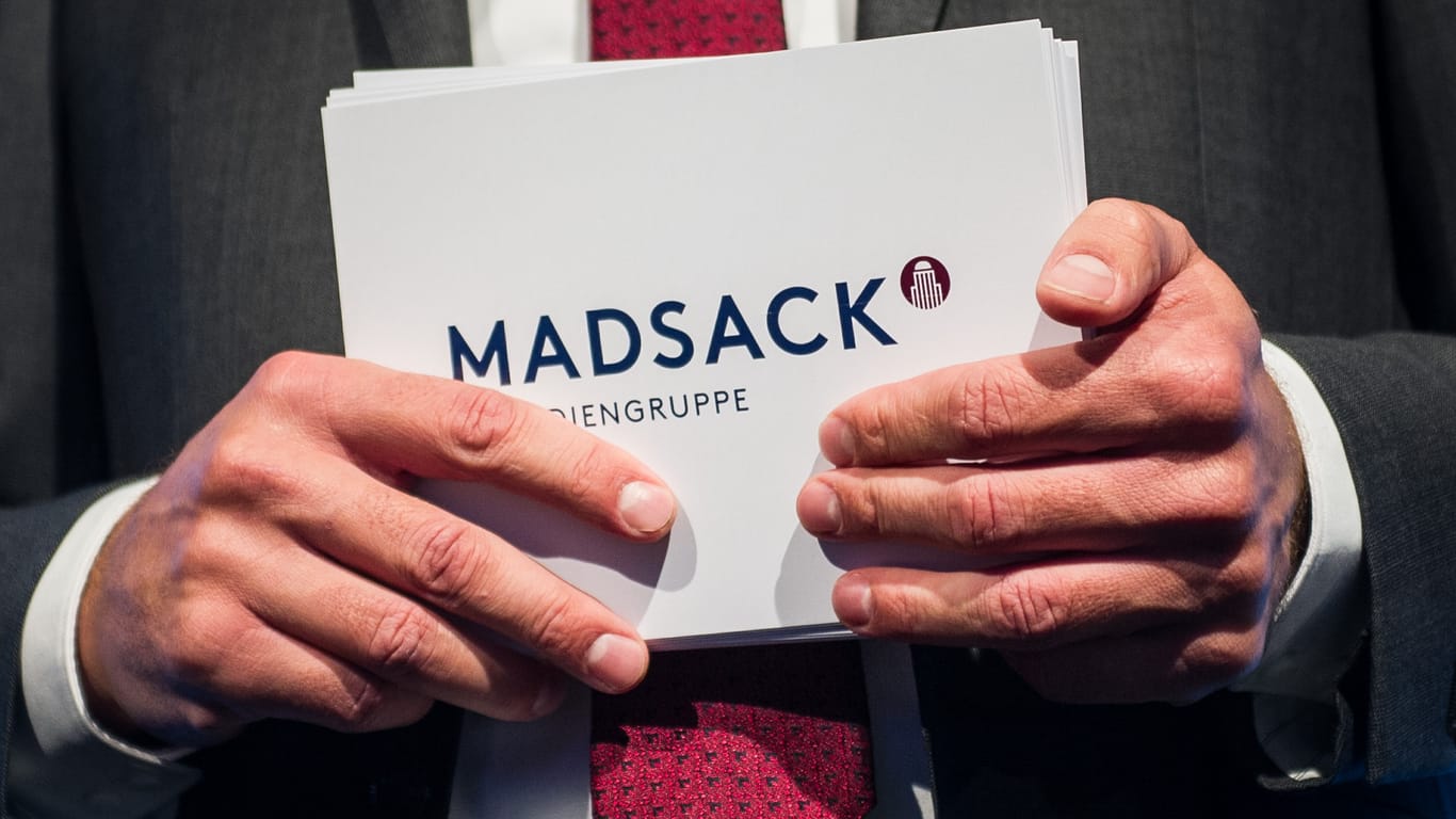Moderationskarten mit dem Logo der Mediengruppe Madsack: Ein Hackerangriff hat das Verlagshaus schwer getroffen.