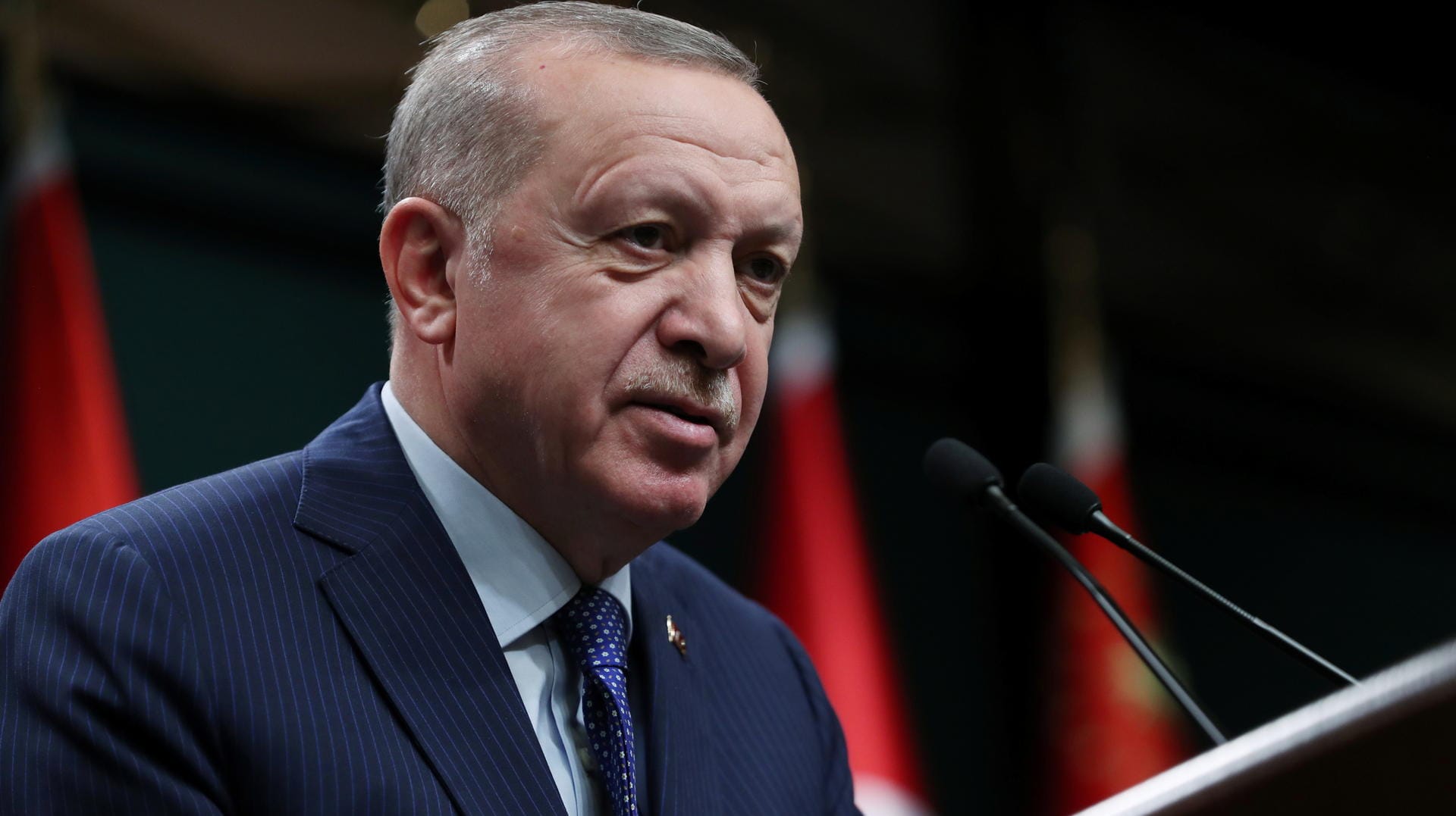 Der türkische Präsident Erdogan: Er wirft Biden vor, Druck von armenischen und anti-türkischen Interessengruppen nachgegeben zu haben.