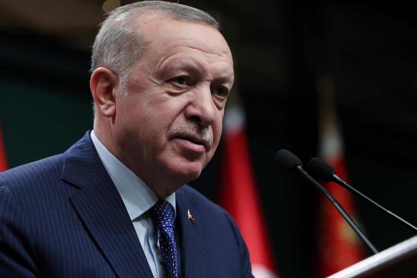 Der türkische Präsident Erdogan: Er wirft Biden vor, Druck von armenischen und anti-türkischen Interessengruppen nachgegeben zu haben.
