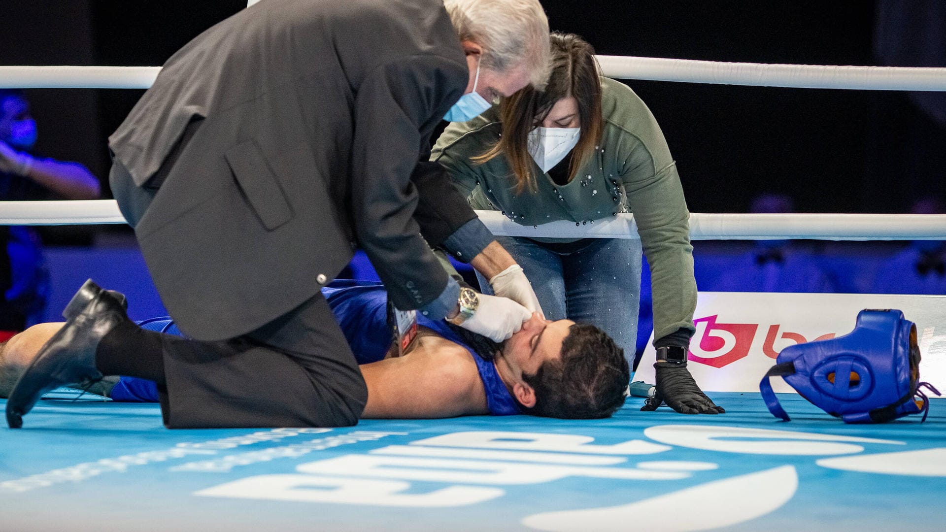 Kielce: Rashed Al-Swaisat wurde am 16. April noch im Ring behandelt.