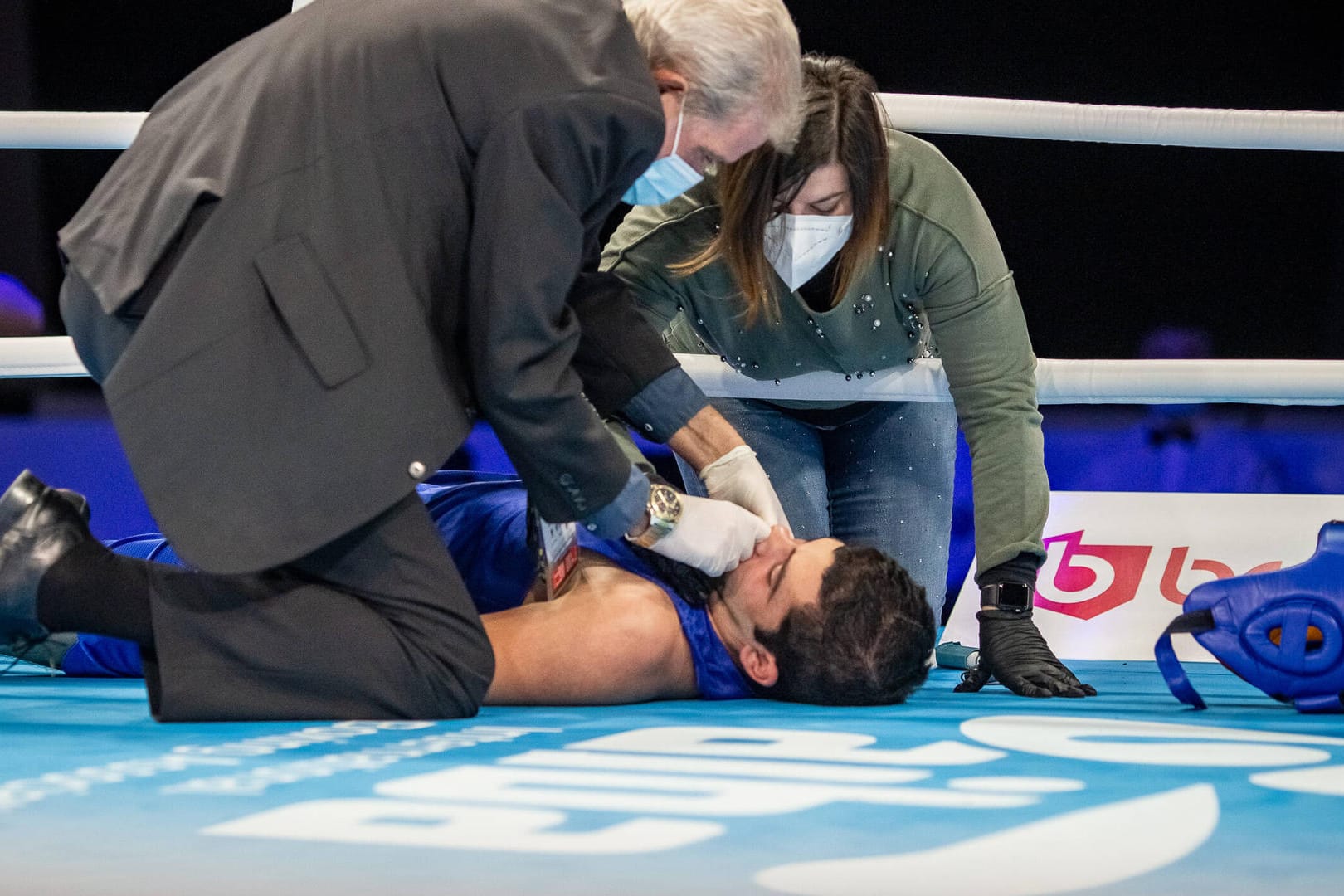 Kielce: Rashed Al-Swaisat wurde am 16. April noch im Ring behandelt.