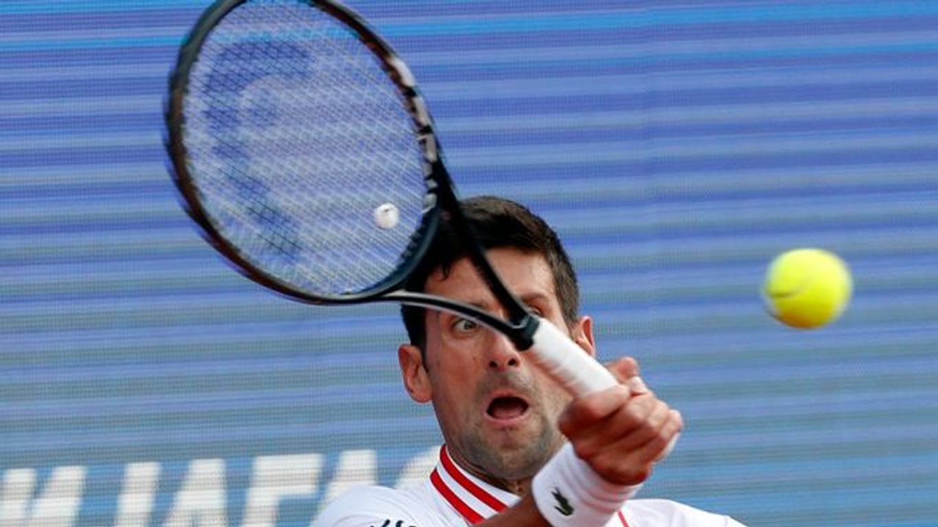 Tritt nicht beim Turnier in Madrid an: Novak Djokovic in Aktion.