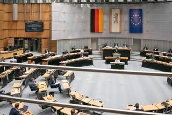 Der Plenarsaal des Berliner Abgeordnetenhauses: Die Berliner Grünen liegen in den Umfragen für die Wahl im September vorne.
