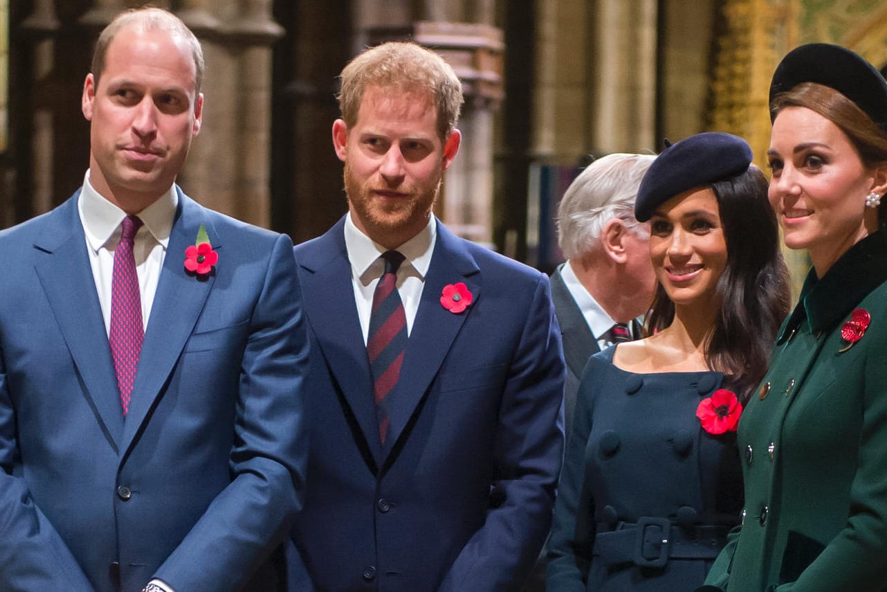 Prinz William, Prinz Harry, Herzogin Meghan und Herzogin Kate: Das Verhältnis der Paare soll angespannt sein.