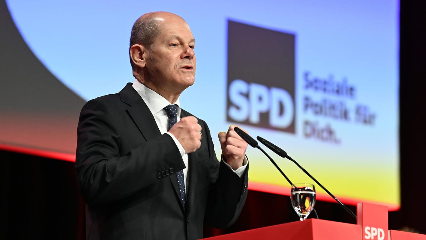 Olaf Scholz: Bei der Landesvertreterversammlung der Brandenburger SPD erhielt er hohe Zustimmungswerte.