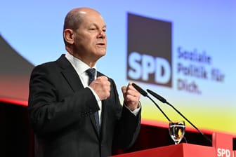 Olaf Scholz: Bei der Landesvertreterversammlung der Brandenburger SPD erhielt er hohe Zustimmungswerte.